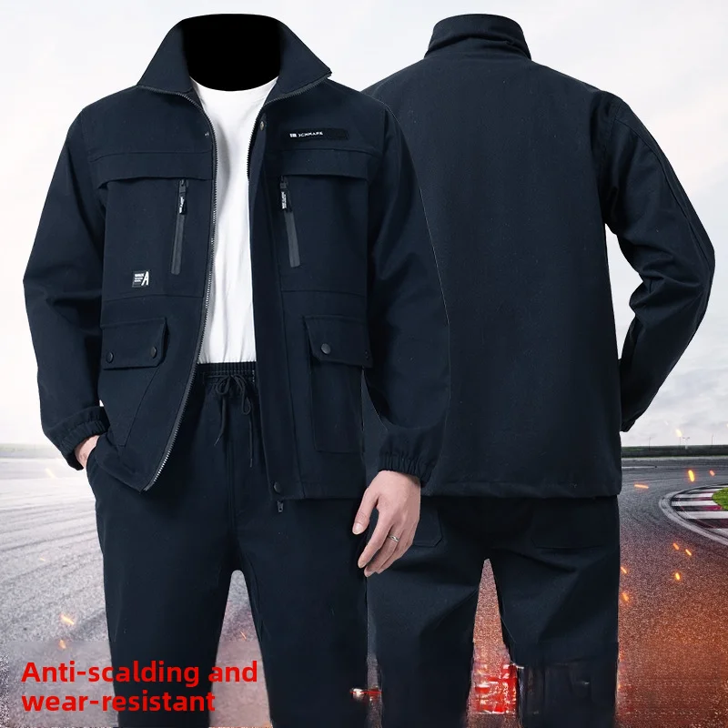 Picture 4: New men's work clothes, outerwear, protective clothing, thickened welding clothing, anti-scalding construction workwear