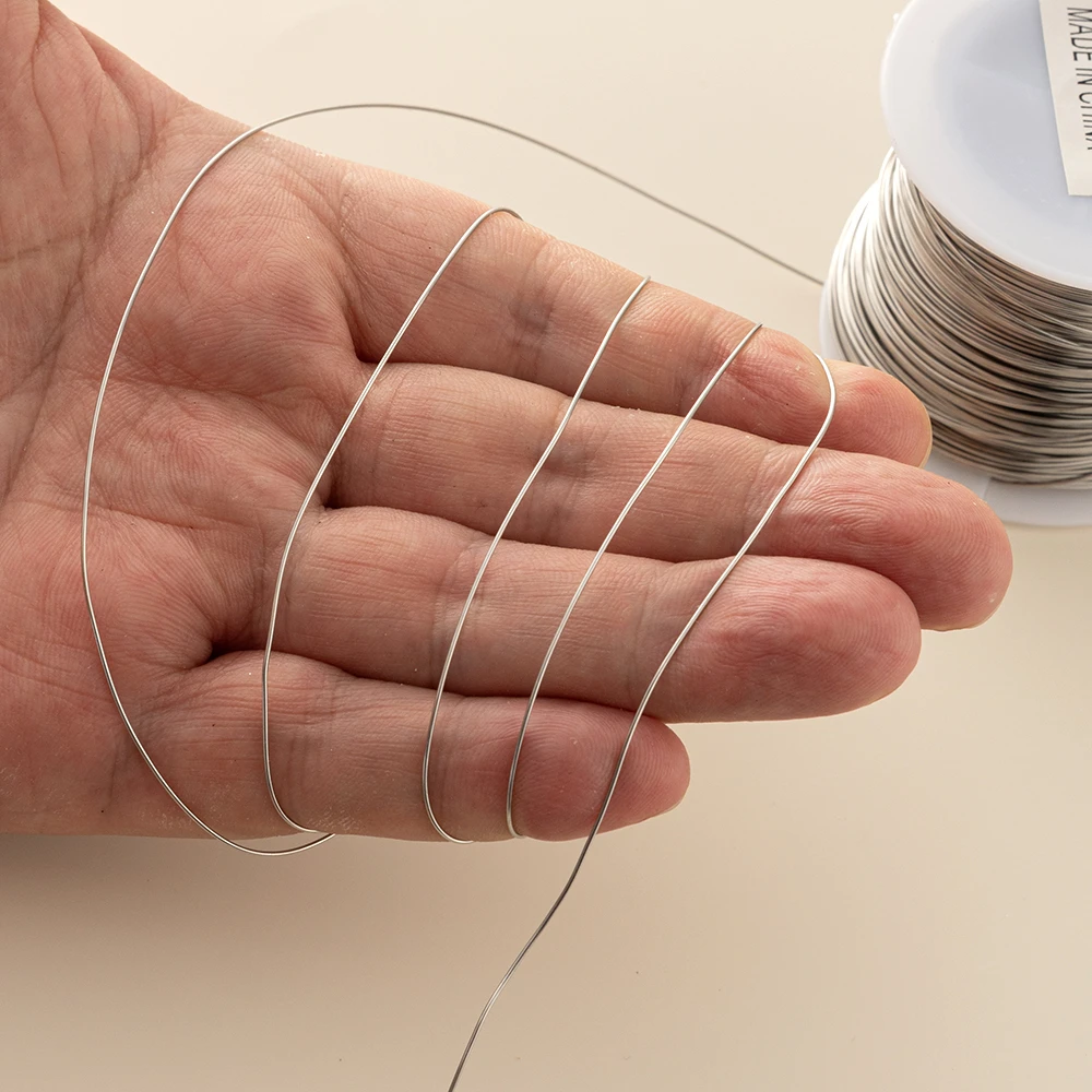 1 لفة اليدوية الصلب الديكور سلك 0.2 0.3 0.4 0.5 0.6 مللي متر غير مرونة الحرفية الأسلاك عقد دي اي واي أساور مستلزمات صناعة المجوهرات