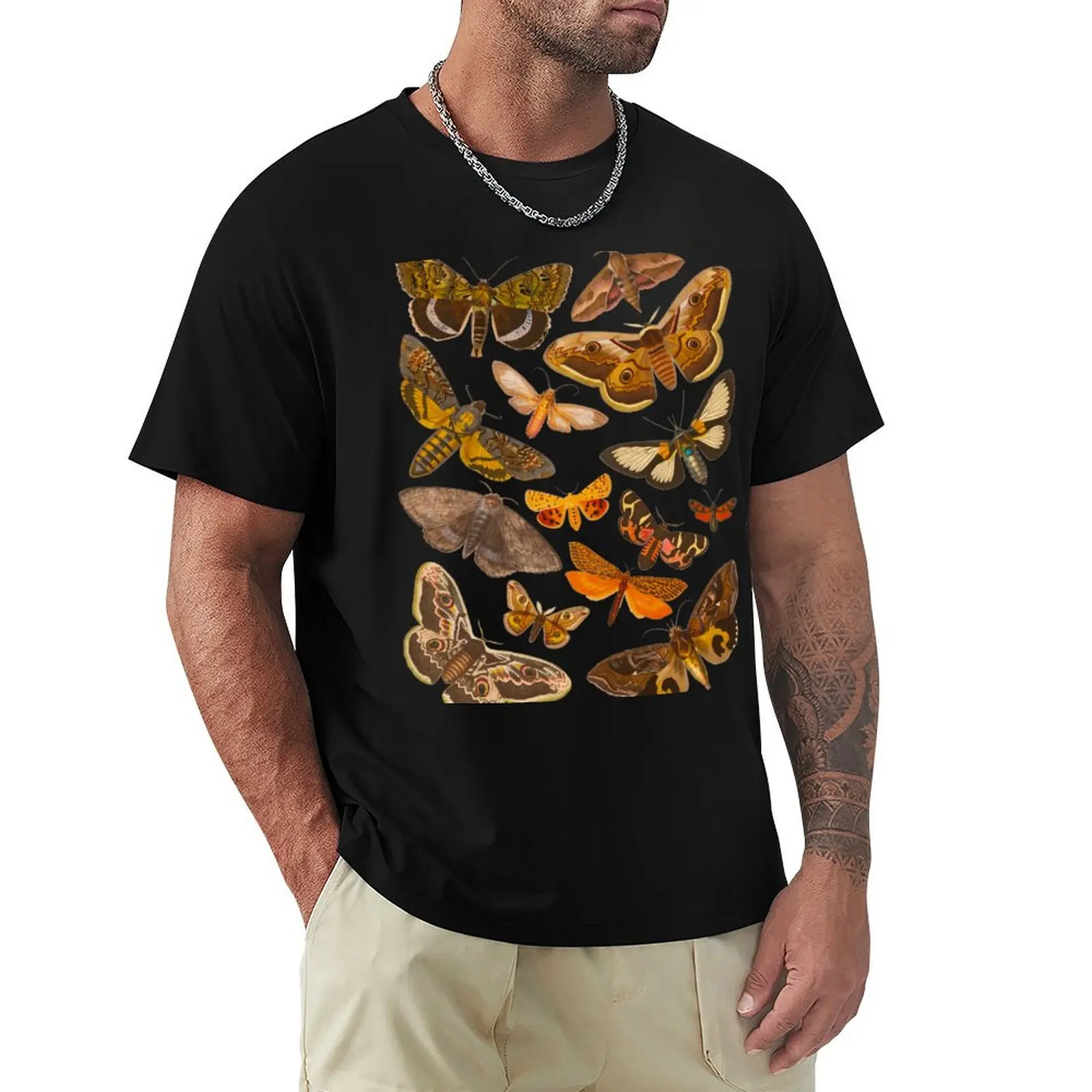 Vintage Fairycore Fairygrunge Cottagecore moths T-Shirt Street Style Casual Tee Shirt
