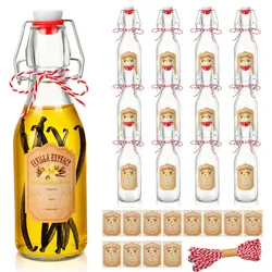 Swing Top Glass Bottles For Vanilla Extract Homemadeoz Beer Bottles with Caps for Home Beer Kombucha Soda Fermentation Supply