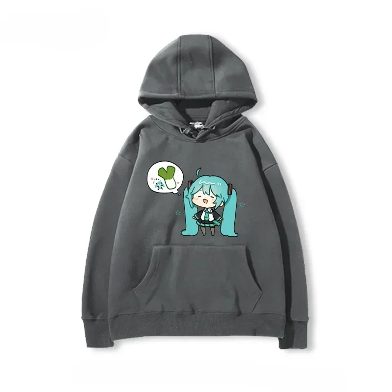 Cartoon Hatsune Miku Printed Casual Fleece Hoodie Men\'s and Women\'s Same Cotton High Quality Fashion Loose Women\'s Hoodie