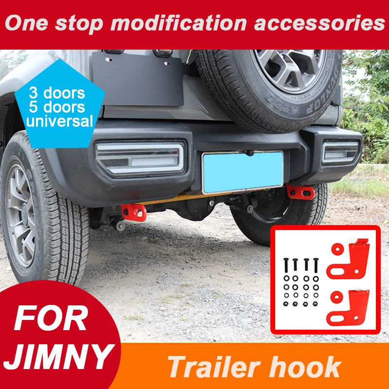 

3PCS Towing Bars For Jimny 2019-2025 JB74 JB64 Car Front and Rear Bumper Bar Towing Trailer Hook Exterior Accessories