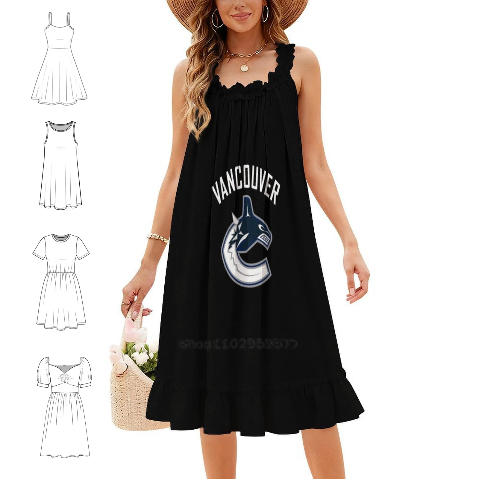 - White Essential Women's Elegant Party Dress A-Line Dress With Short/Long/Sleeveless Options White Essential Woman Clothes