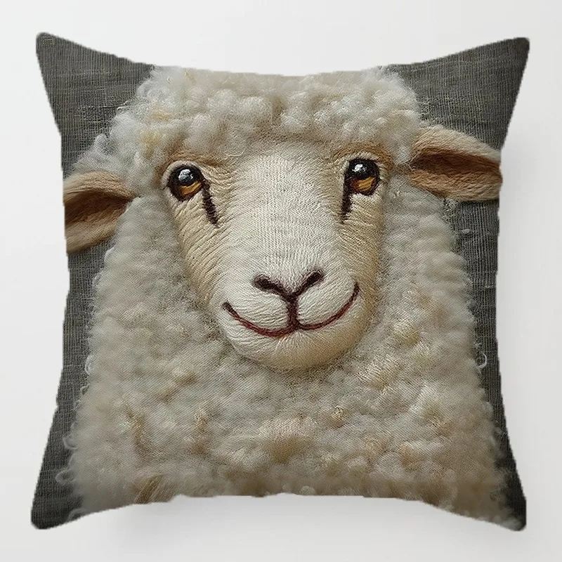 1/2 قطعة غطاء وسادة على شكل حيوان كرتوني لطيف 45 سنتيمتر × 45 سنتيمتر يمكن غسلها في الغسالة مع سحاب إغلاق (باستثناء وسادة الأساسية) #3