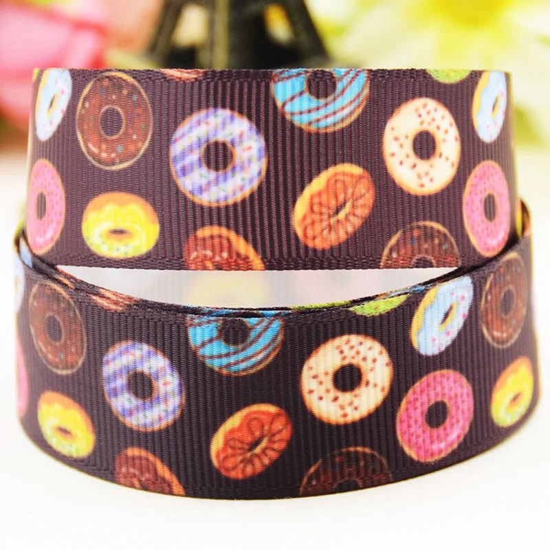 22mm 25mm 38mm 75mm dessert Cartoon printed Grosgrain Ribbon party decoration 10 Yards