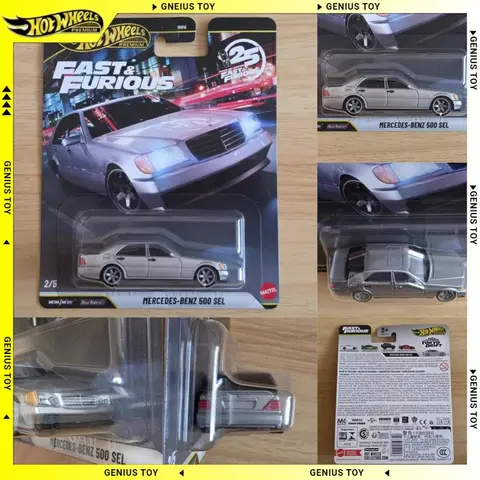 Hot Wheels Premium Fast & Furious 25th Anniversary Mercedes-Benz 500 SEL 1:64 Diecast Alloy Metal Body Collectible Movie Car Toy