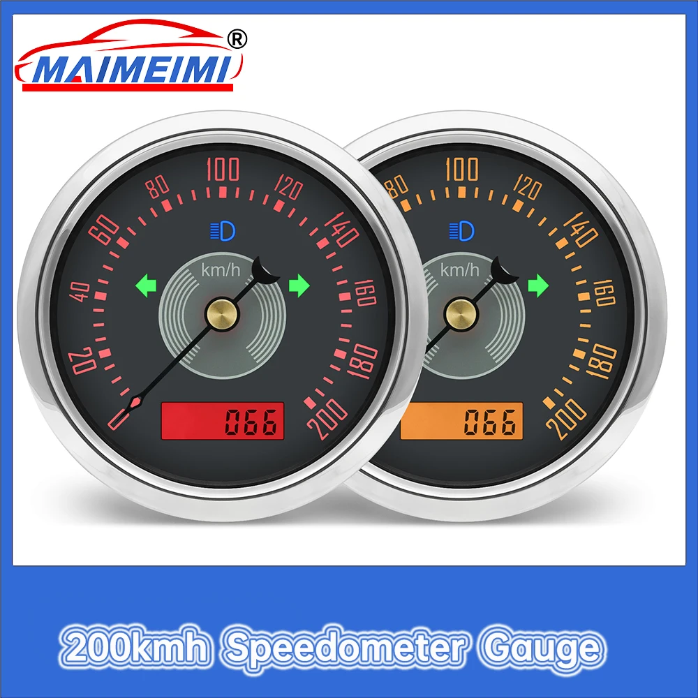 

85 мм GPS спидометр одометр 200 км/ч цифровой указатель для лодки авто гоночный мотоцикл 12 Вольт 24 В с указателями поворота