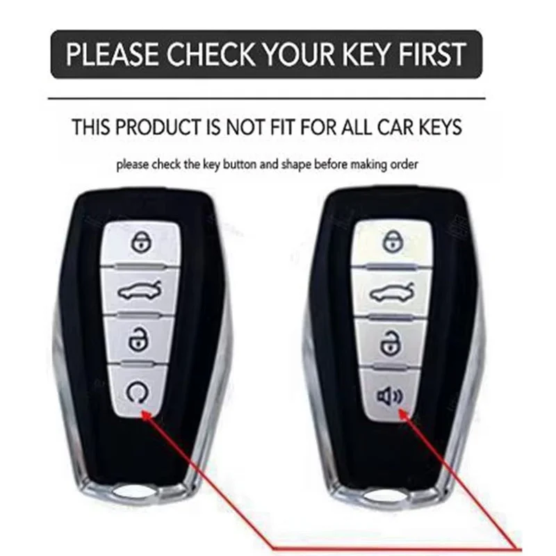 4 Buttons Silicone Car Key Case Cover Keychain for Geely Coolray X6 Emgrand Global Hawk GX7 Remote Shell Holder Accessories FOB