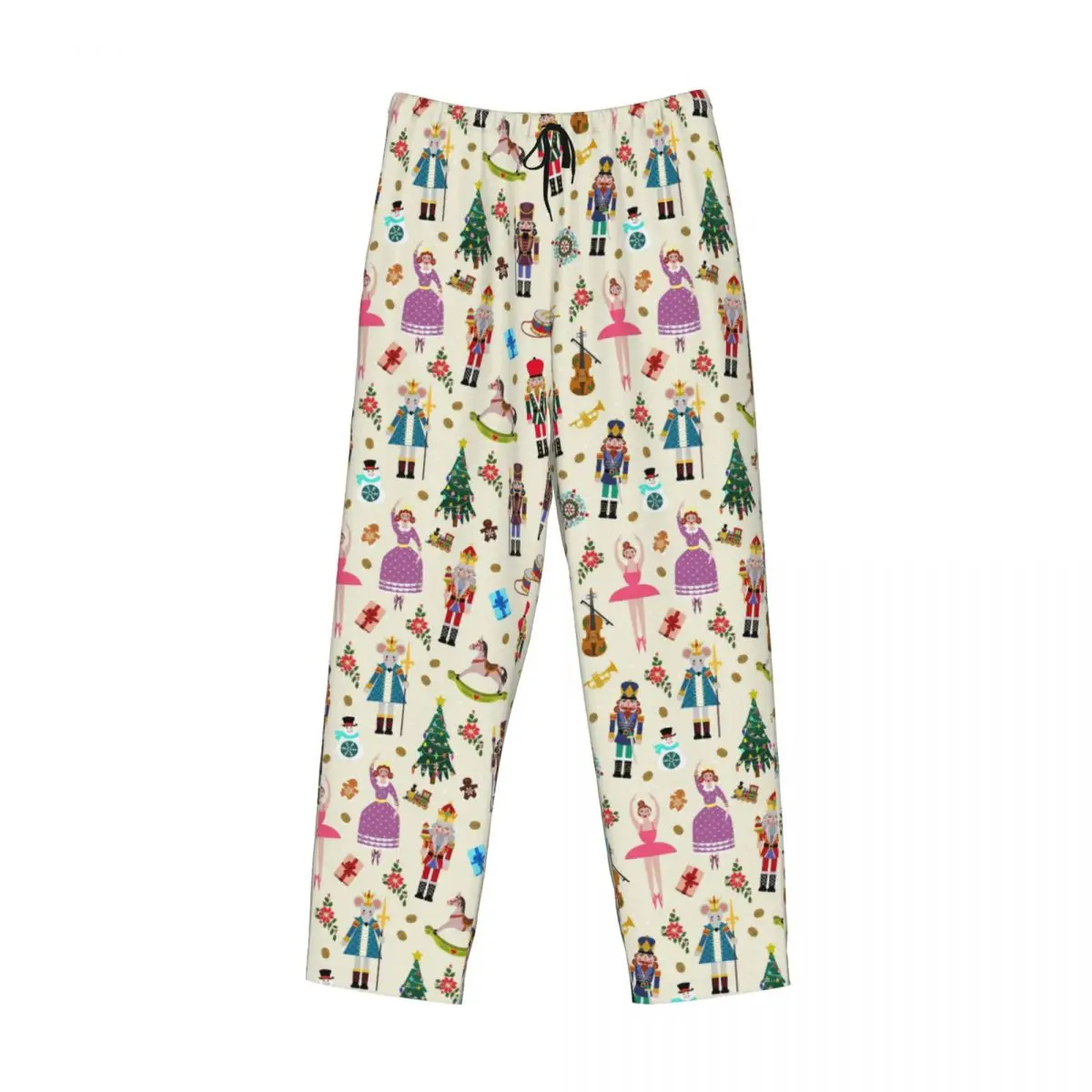 Custom Christmas Day Xmas Nutcracker Pajama Pants Men Sleepwear Sleep Lounge Bottoms with Pockets