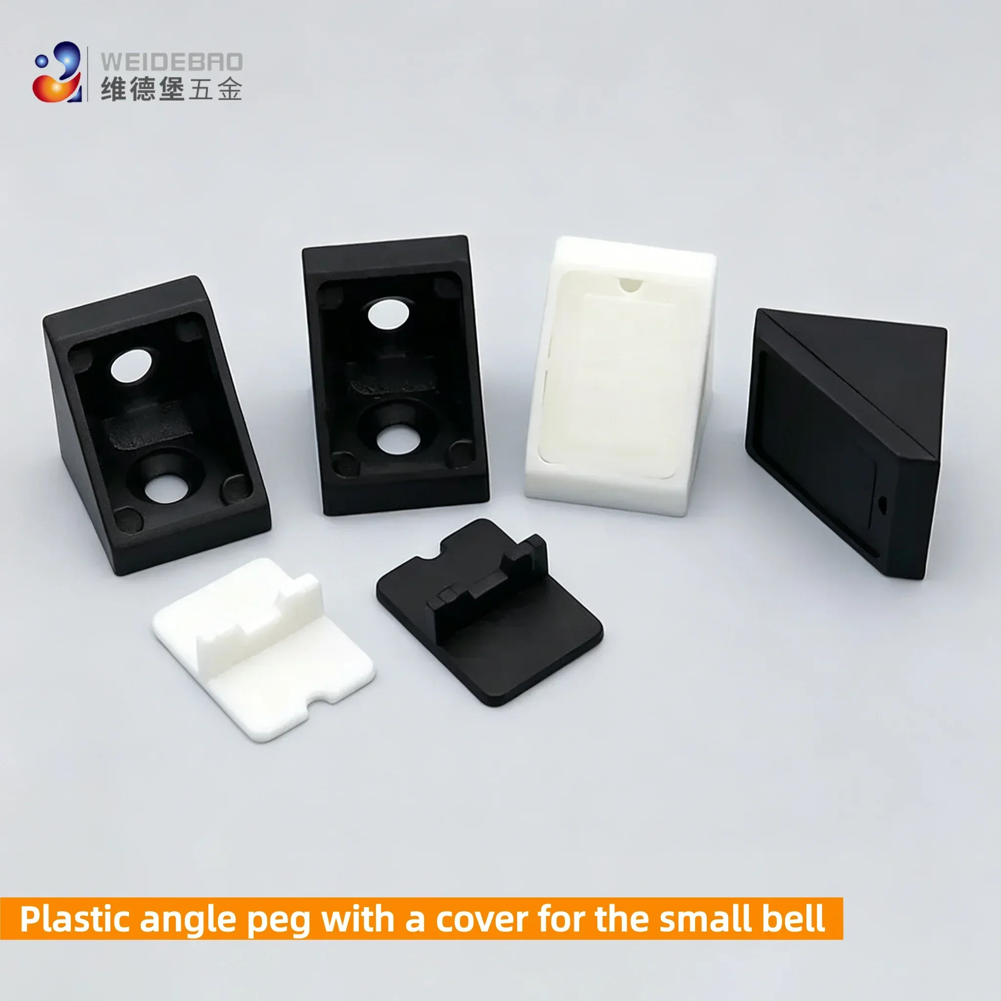 20PC 90-Degree Double-Hole Nylon Plastic Angle Pegs with Cover Cap Reinforced Connection Hardware Accessories
