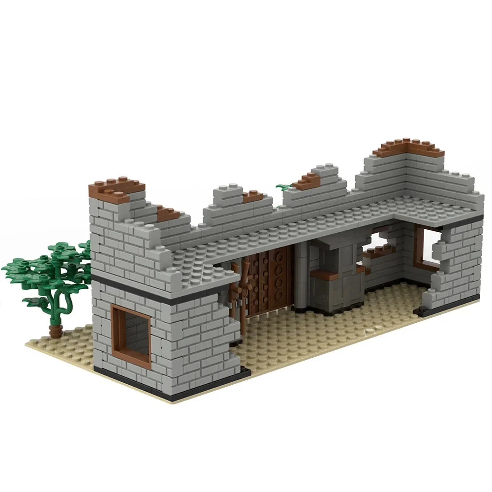 Military War Scenes MOC city wall arsenal Assemble Building Blocks Accessories Compatible Figures DIY Model Bricks Kids Toy Gift