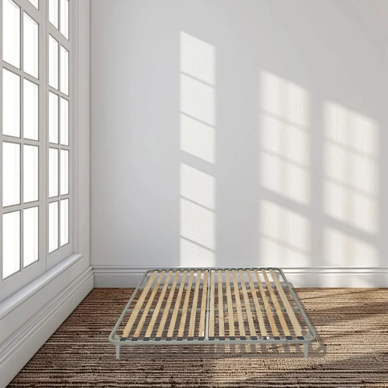 Custom Solid Wood Slats High Quality Grey White Black Strong Load-Bearing Capacity Queen Luxury Hotel Bed Frame Modern With Legs
