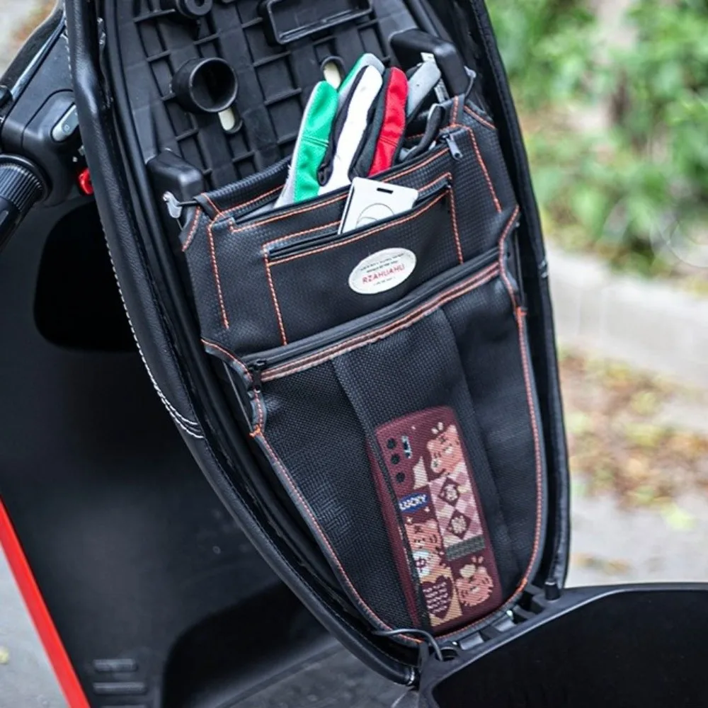 Creative Antifouling Motorcycle Seat Storage Scratch Resistant Multifunctional Electric Vehicle Scooter Bucket Storage Bag