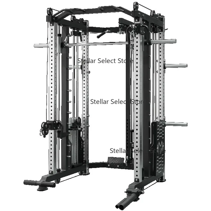 Commercial Gym Multi-Functional Station Bodybuilding Workout Power Rack with Most Crossover Smith Machine Exercise Equipmen