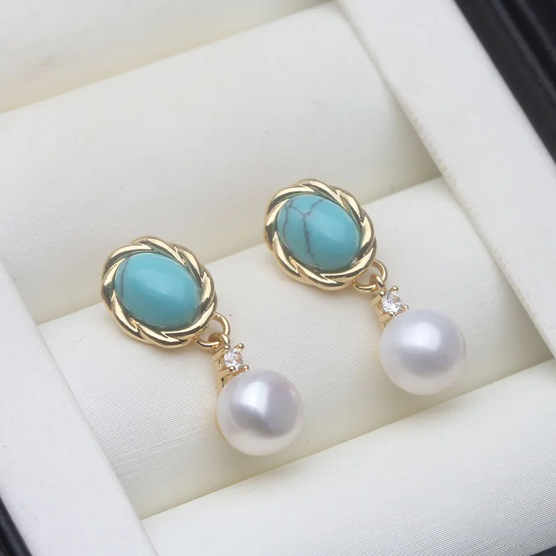 

Real Natural White 925 Silver Pearl Earrings,Wedding Freshwater Pearl Earring Wife Mother Birthday Gift Drop Shipping