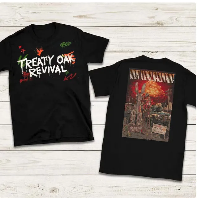 Treaty Oak Revival Tee, West Texas Degenerate, Graphic Country Rock tshirt.