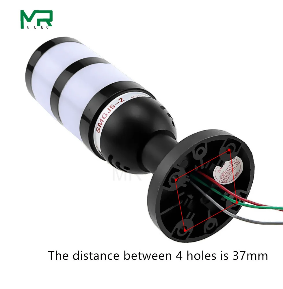 SMGJ5 Neue multifunktionale rotary industrielle signal turm warnung licht alarm gerät 12V 24 V 110 V 220 v 1 ~ 5 optional