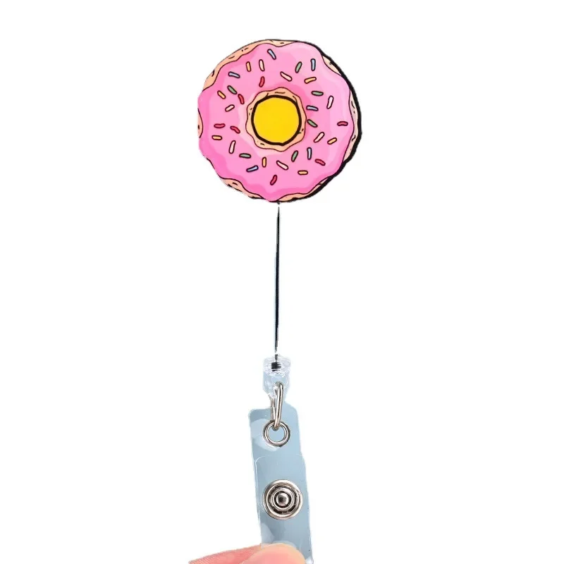 1pc Retractable Badge Holder Clips for Nurse ID Badge Reel with Belt Clip Doctor ID Card Chain Clips School Student Office