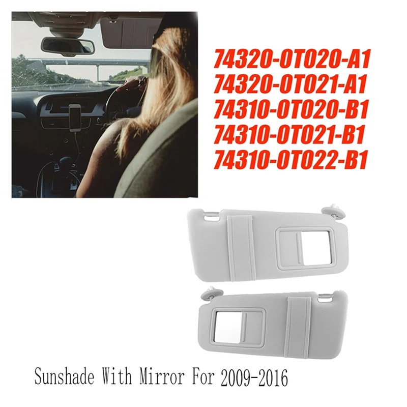 

Sun Visor 74310-0T022-B1 Sun Visor Fortoyota Venza Interior Sun Visor VENZA Sunshade Sun Visor Withmirror