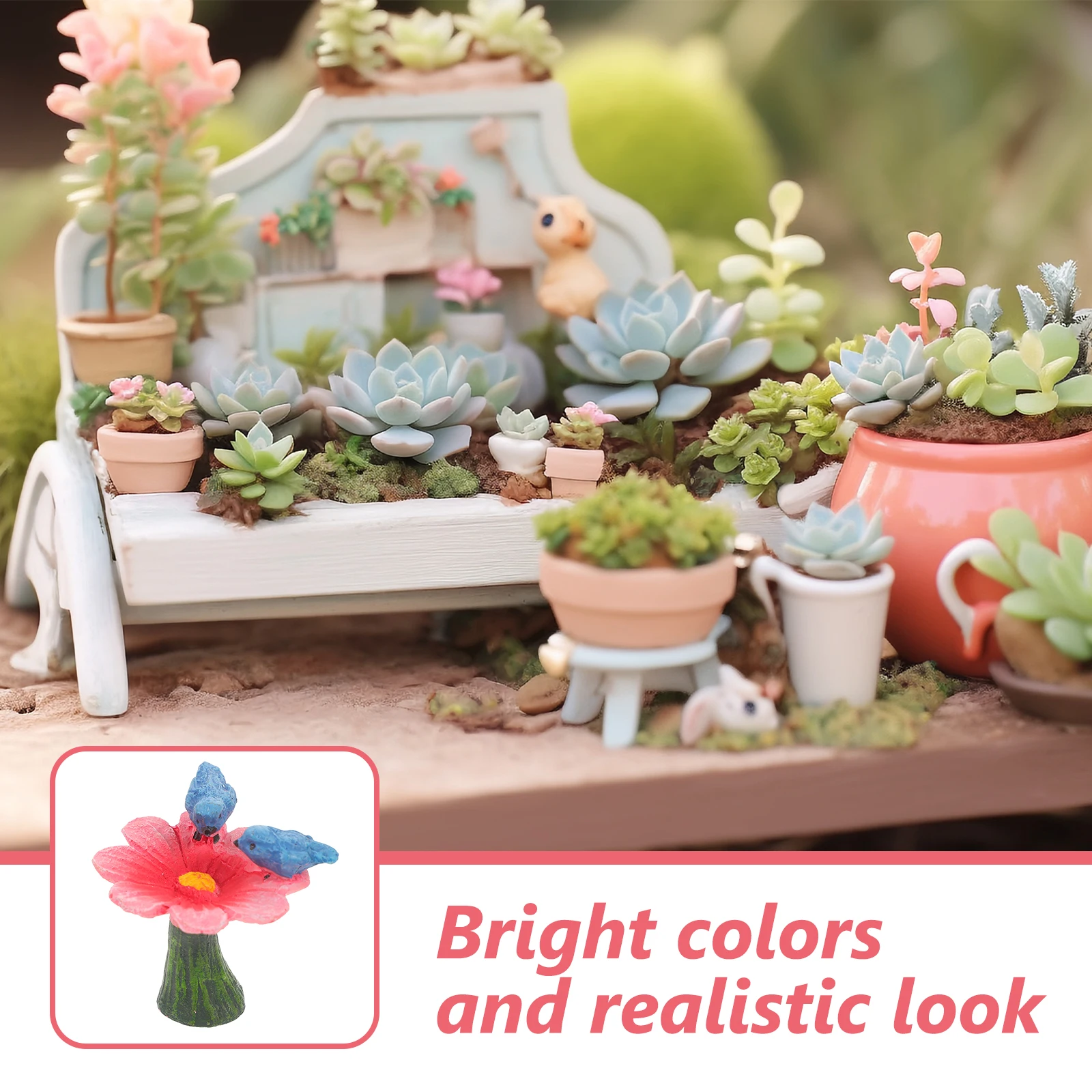 

Fairy Elf Succulent Pot Plant Memorial Garden Decor Figurines Decoration Bird Ornaments Micro Landscape Decorations