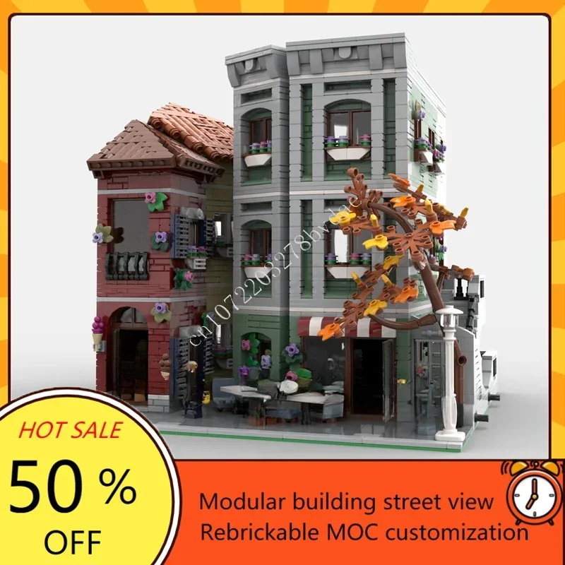 3691PCS Narrow European Streets Modular MOC Creative street view Model Custom Puzzle DIY Education Assembly Model Toys Gifts