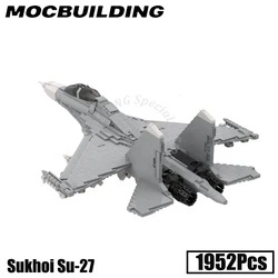 Su-27 Fighter Flanker Model Moc Building Block Model Set Display Construction DIY Brick Toy Gift Birthday Present Christmas