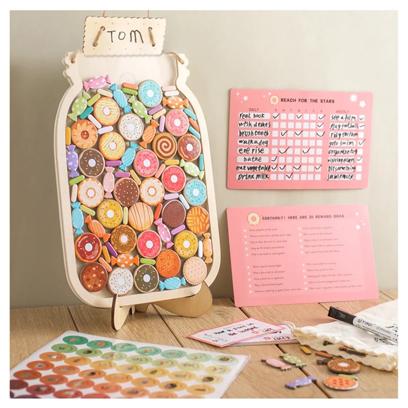 Reward Chart for Kids, Reward Jar for Toddlers, Behavior Reward Chart and Chore Chart Good Behavior Home Training Rewards Jar