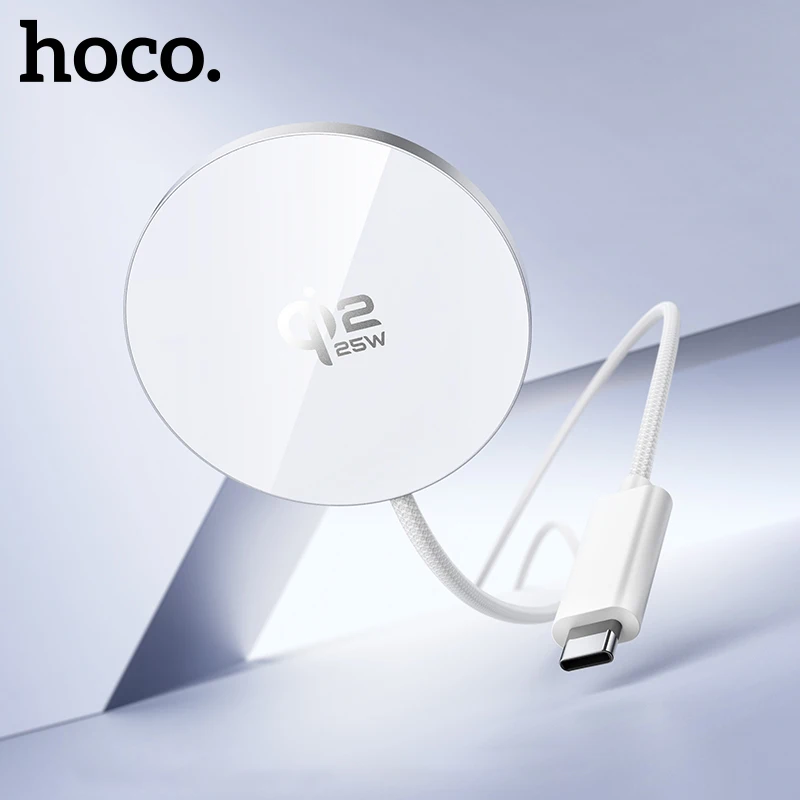

HOCO Qi2 25 Вт Магнитная беспроводная быстрая зарядная панель для iPhone 17 16 Pro Max USB C Ультратонкая беспроводная зарядная панель для Airpods Pro