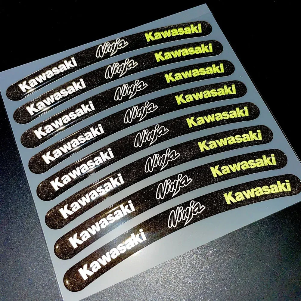 Kawasaki Ninja Car Wheel Stickers 13-19 Inch Universal Motorcycle Tire Modification Waterproof Drip Glue Decorative Stickers