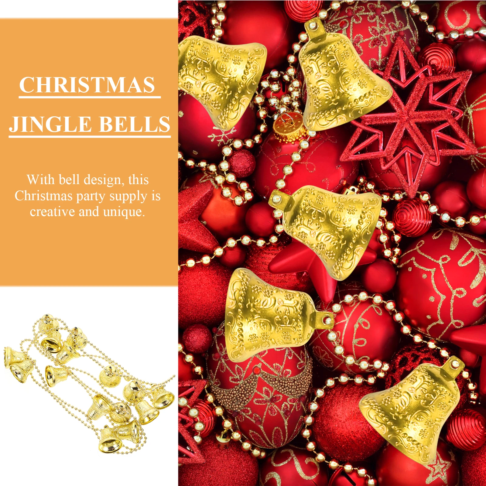

3 Pcs Bells for Christmas Trees Pendant Decoration Vintage Kid Plastic Funny Baubles