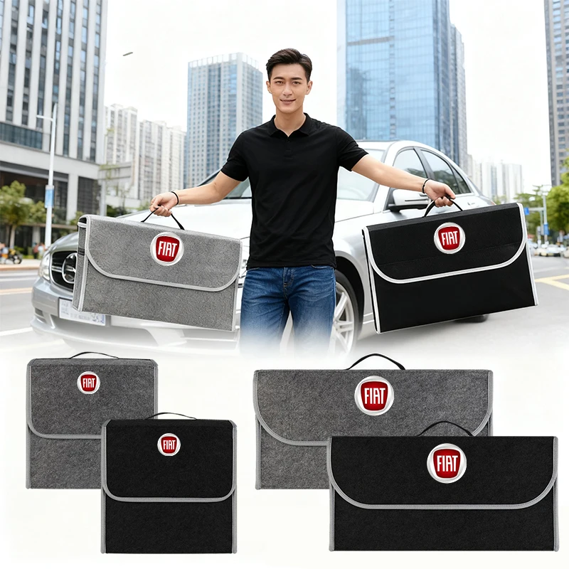 Car Trunk Organizer Storage Box Stowing Tidying Container Bag For Fiat 500 500L Abarth 695 595 Competizione 124 Spider PUNTO