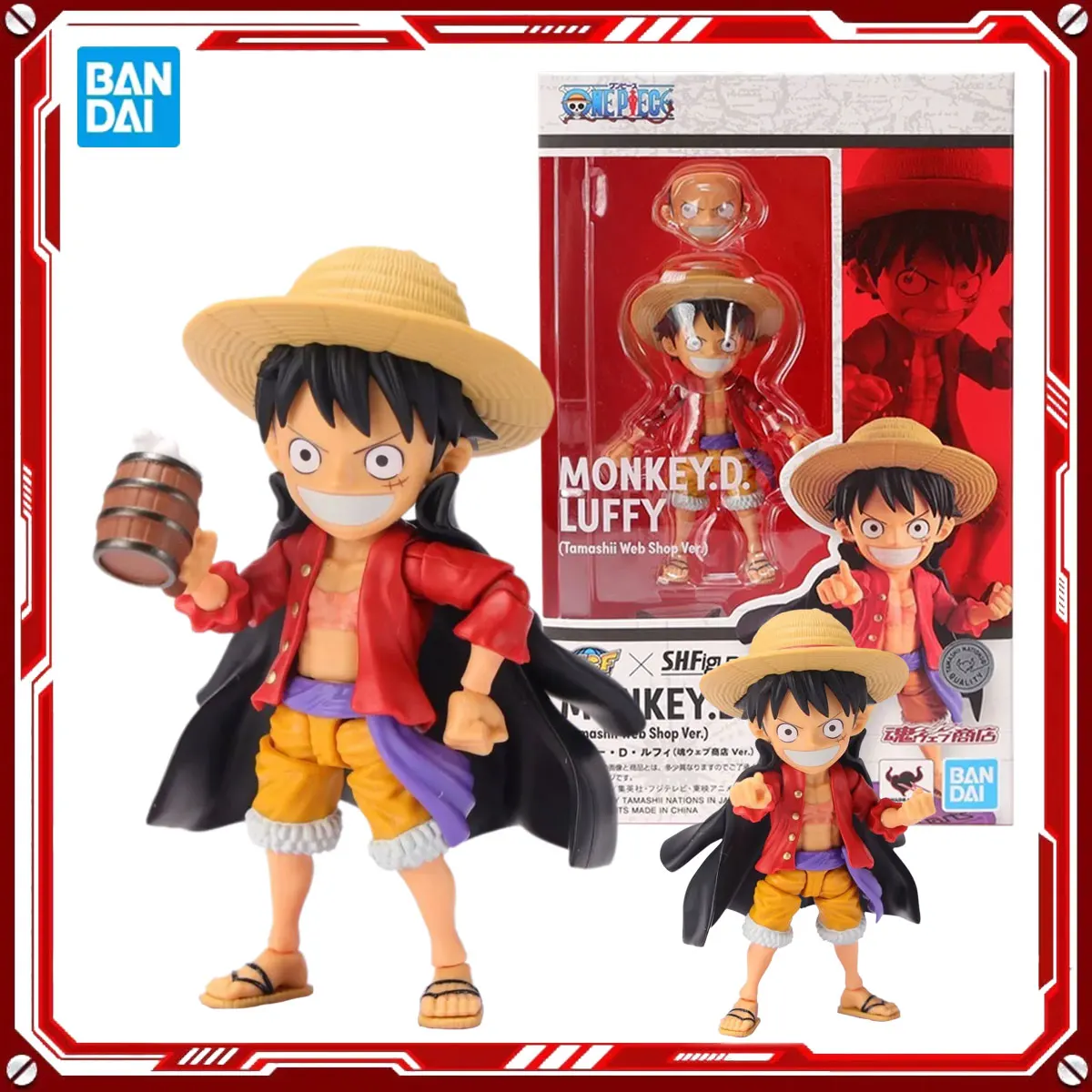 بانداي حقيقية قطعة واحدة أنيمي نموذج أطقم القرد D لوفي تاماشي ويب متجر Ver اللعب WCF × SHF عمل الشكل التجمع نموذج هدية