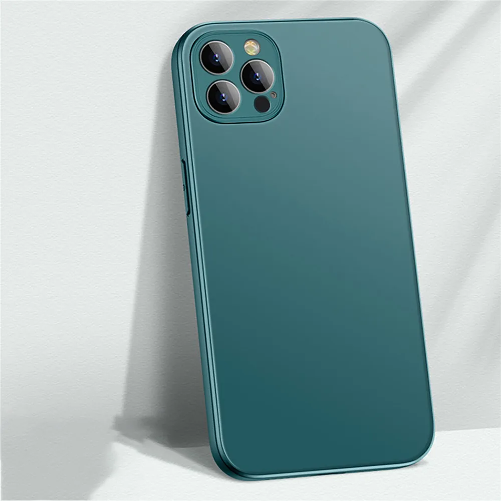 Shockproof Frosted Glass Case For iPhone 13 Series Luxury Magnetic Bumper Clear Independent buttons Cover Capa