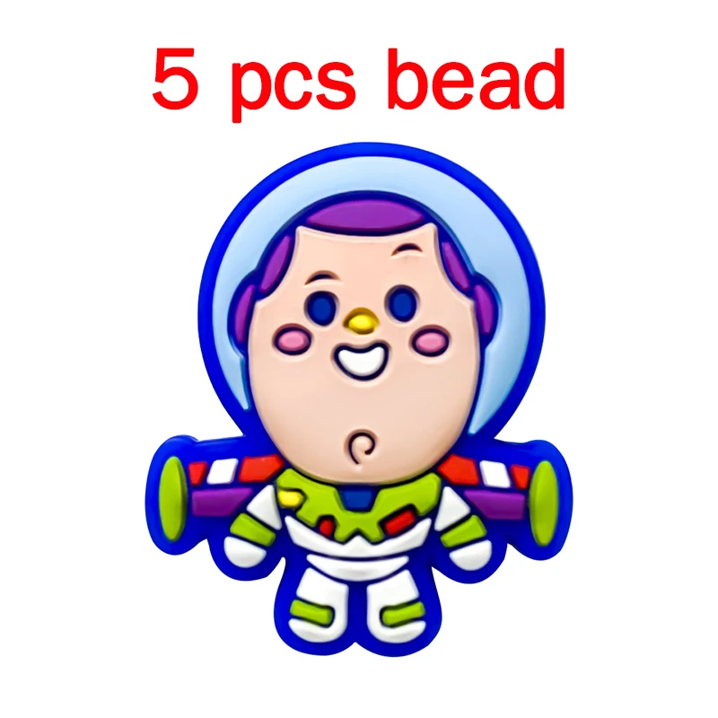 5pcs Silicone Pacifier Chain Cartoon Beads Baby DIY Care Nipple Chain Ornaments Parts