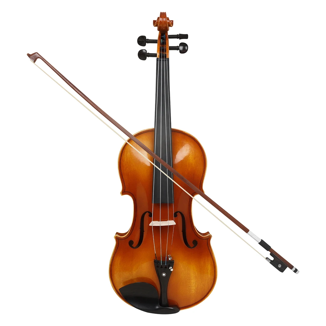 Astonvilla VA-20 16 Inch Viola Solid Spruce Top Hand Carved Scroll Full Ebony Fittings Handmade Wood Viola for Beginner