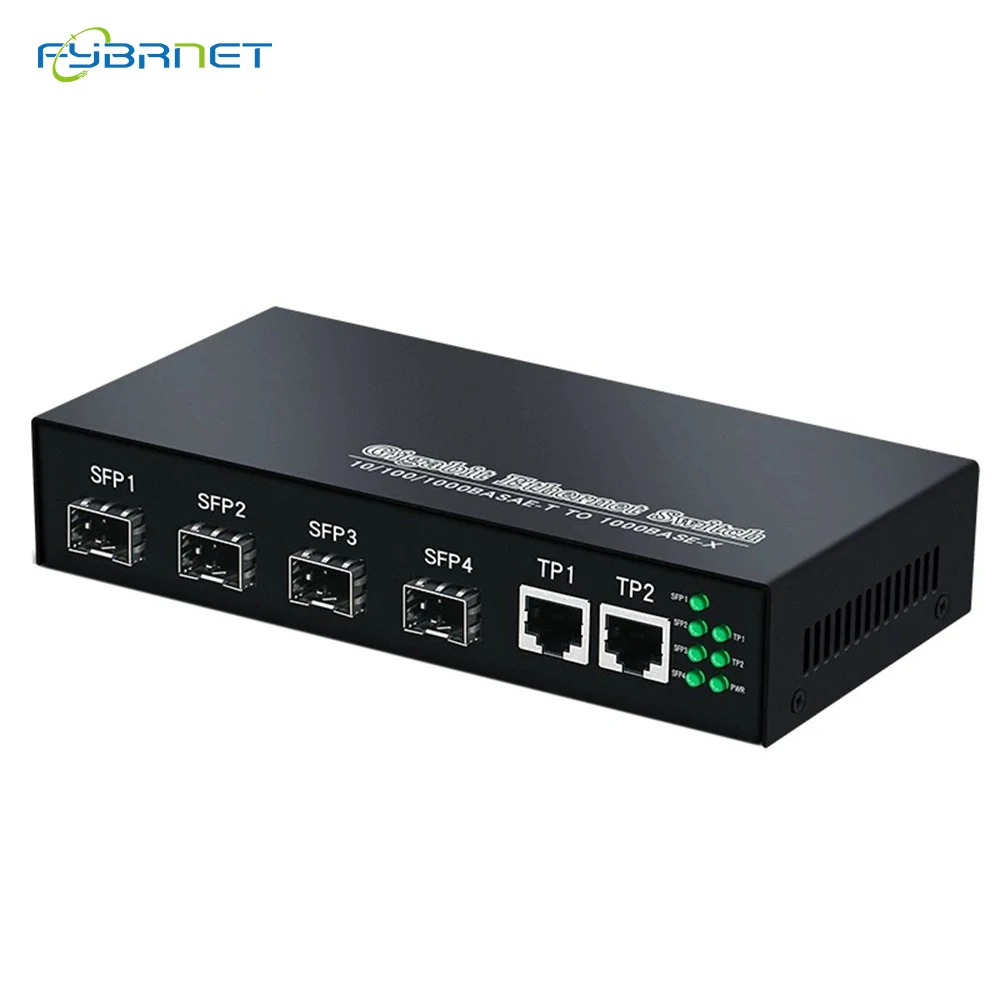 10/100/1000 M Gigabit SFP Media Converter SM 4 SFP Slot 2 RJ45 Ports fiber switch or ip camera UTP 8xSFP Fiber Optical switch