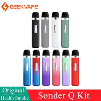 Original GeekVape Sonder Q Pod System Kit 1000mAh battery 2ml Top filling Vaporizer Electronic Cigarette MTL RDTL Vape Pen