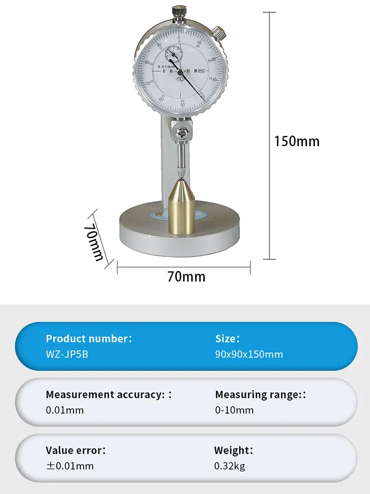 Premium Optical Lens Espessura Tester Aparelho, Medição Precisa, Sem Danos Lens, Óculos