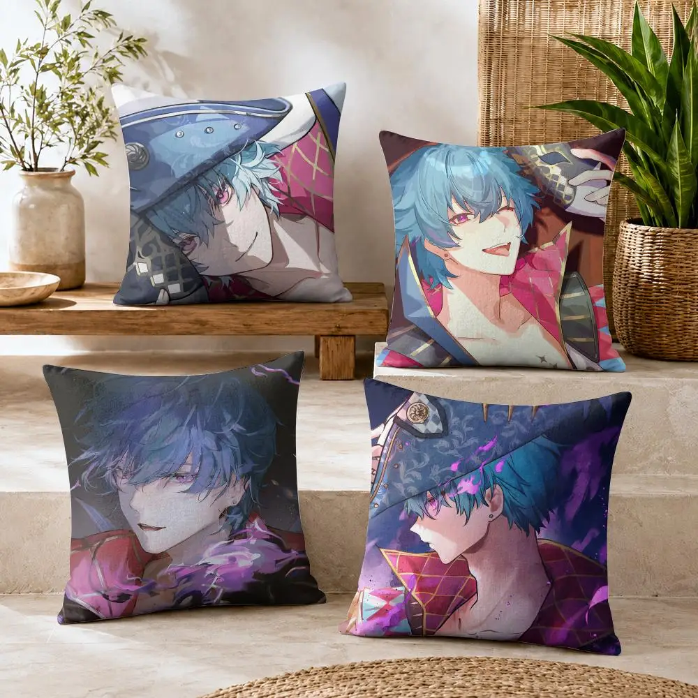 Brant Wuthering Waves Cushion Cover Summer Coolness Linen Organic Fabric Sofa Pillow Case Double-Sided Printing Home Decor