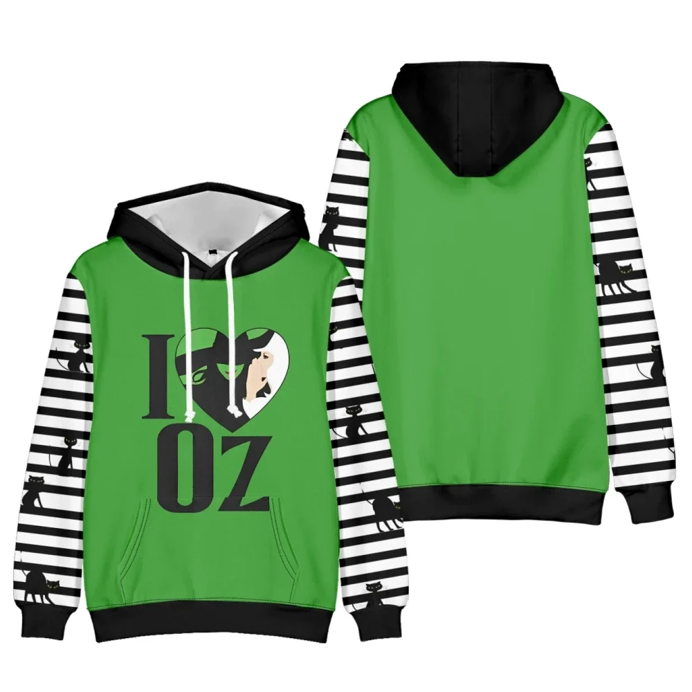 WICKED The Musical Elphaba 3D Print Oversized Women/Men Hoodie Sweatshirt Streetwear Hip Hop Pullover Hooded Jacket Outerwear