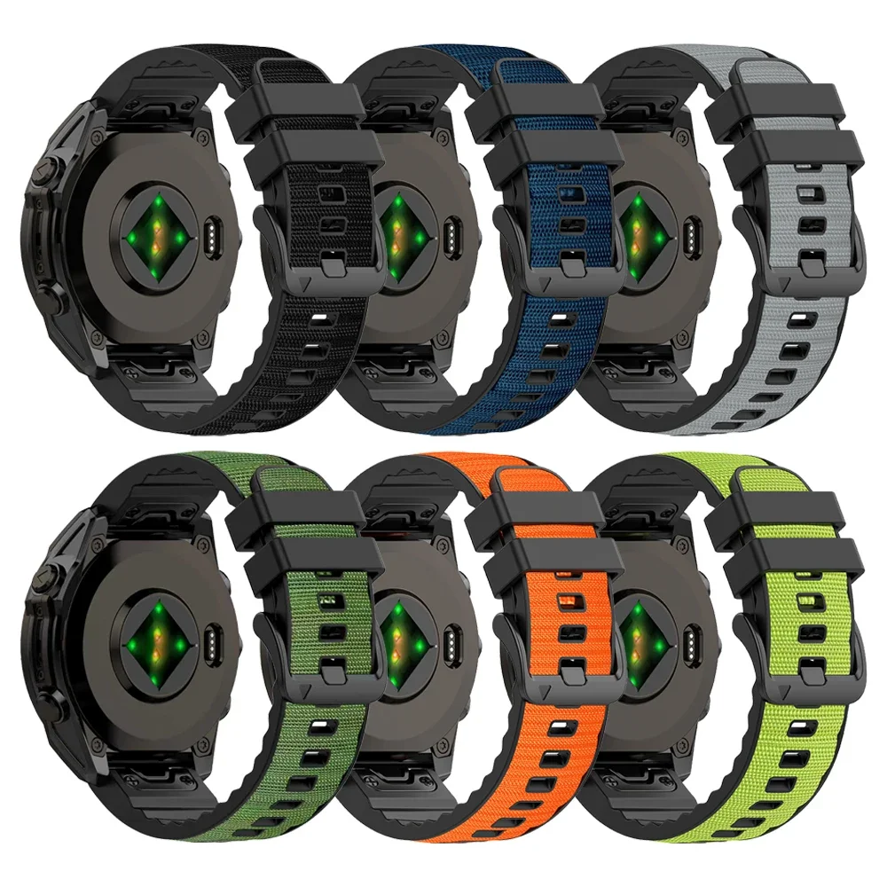26 mm 22 mm snelsluiting horlogeband voor Garmin Quatix 8 Enduro 3/Epix pro Gen2 Instinct 3 Fenix 8 Pro E 7 7X nylon siliconen band