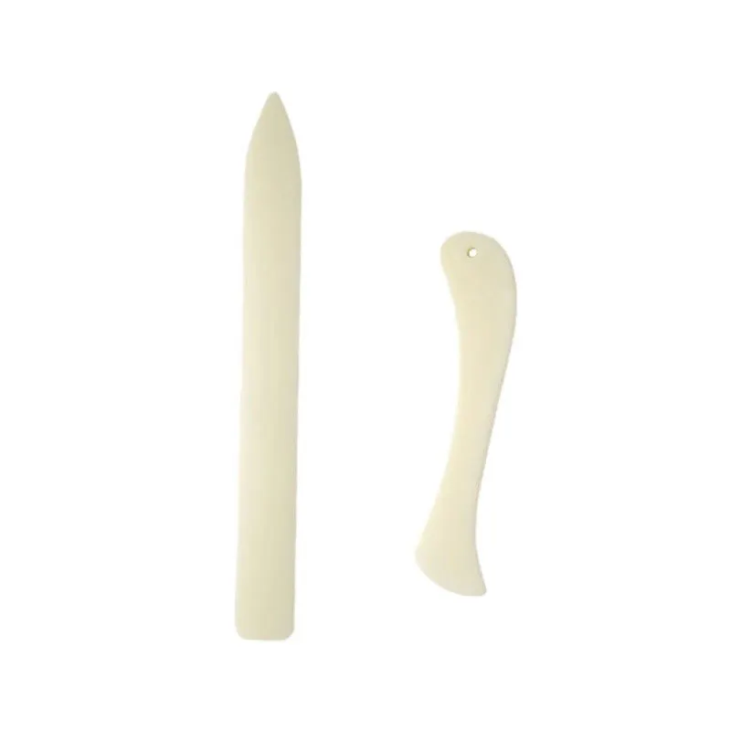 2pcs Folder Paper Creaser Tool Plastic Bone Scoring Folding Creasing Scrapbooking DIY Handmade Bookbinding Cards Tool