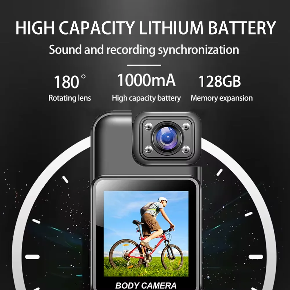 الترا HD 4K واي فاي كاميرا صغيرة المحمولة مسجل فيديو رقمي الشرطة BodyCam الأشعة تحت الحمراء للرؤية الليلية الرياضة DV ركوب كاميرا الفيديو كاميرا