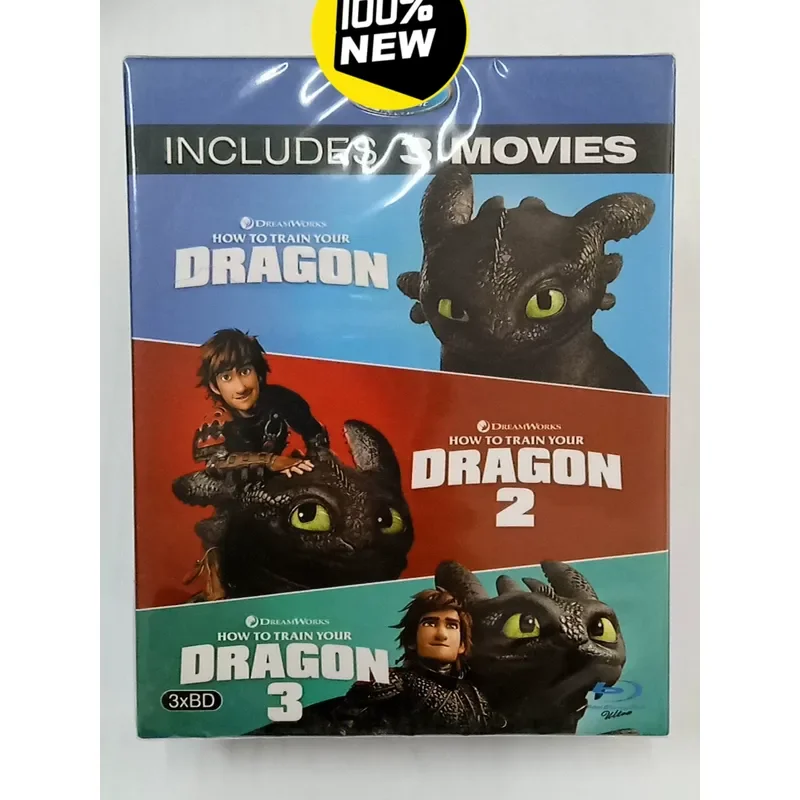Blu ray Disc How to Train Your Dragon 1 to 3 Brand New and Unopened