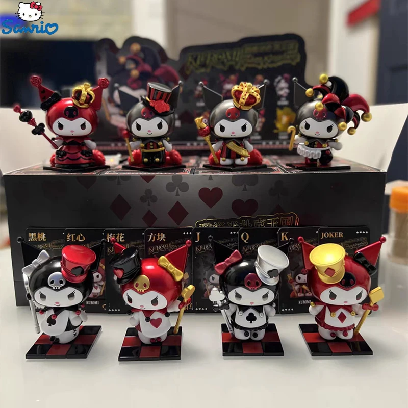 

Genuine Sanrio Kuromi Figure Poker Kingdom Mystery Box Cute Figurines Kuromi Doll Collection Decorate Blind Box Girls Gifts Toys