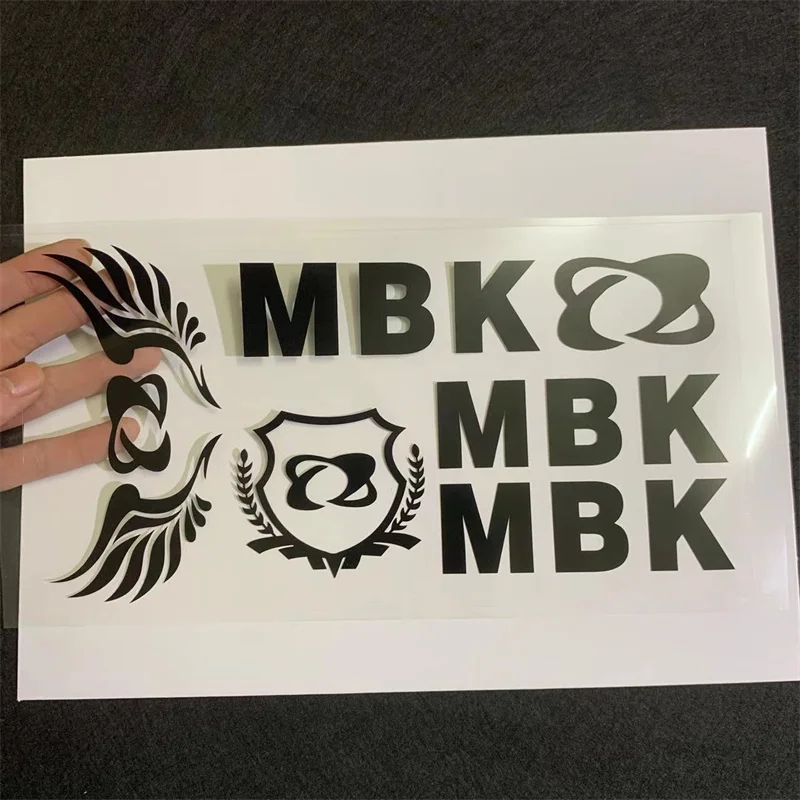 MBK Motorcycle Sticker Reflective Vinyl MBK Logo Decorative Reflective Waterproof Decals For MBK A Set 30*15cm Sticker Refit