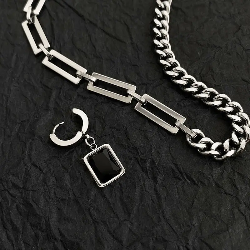 2026 New Stainless Steel Splice Chain Necklace For Men Punk Bike Style Street Jewelry Accessories