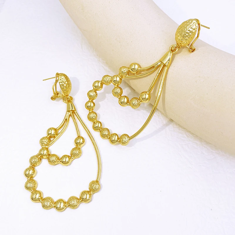 Große ohrringe für frauen nigeria trend schmuck elegante tropfen ohrringe hochzeits feier geschenk – Detail 7