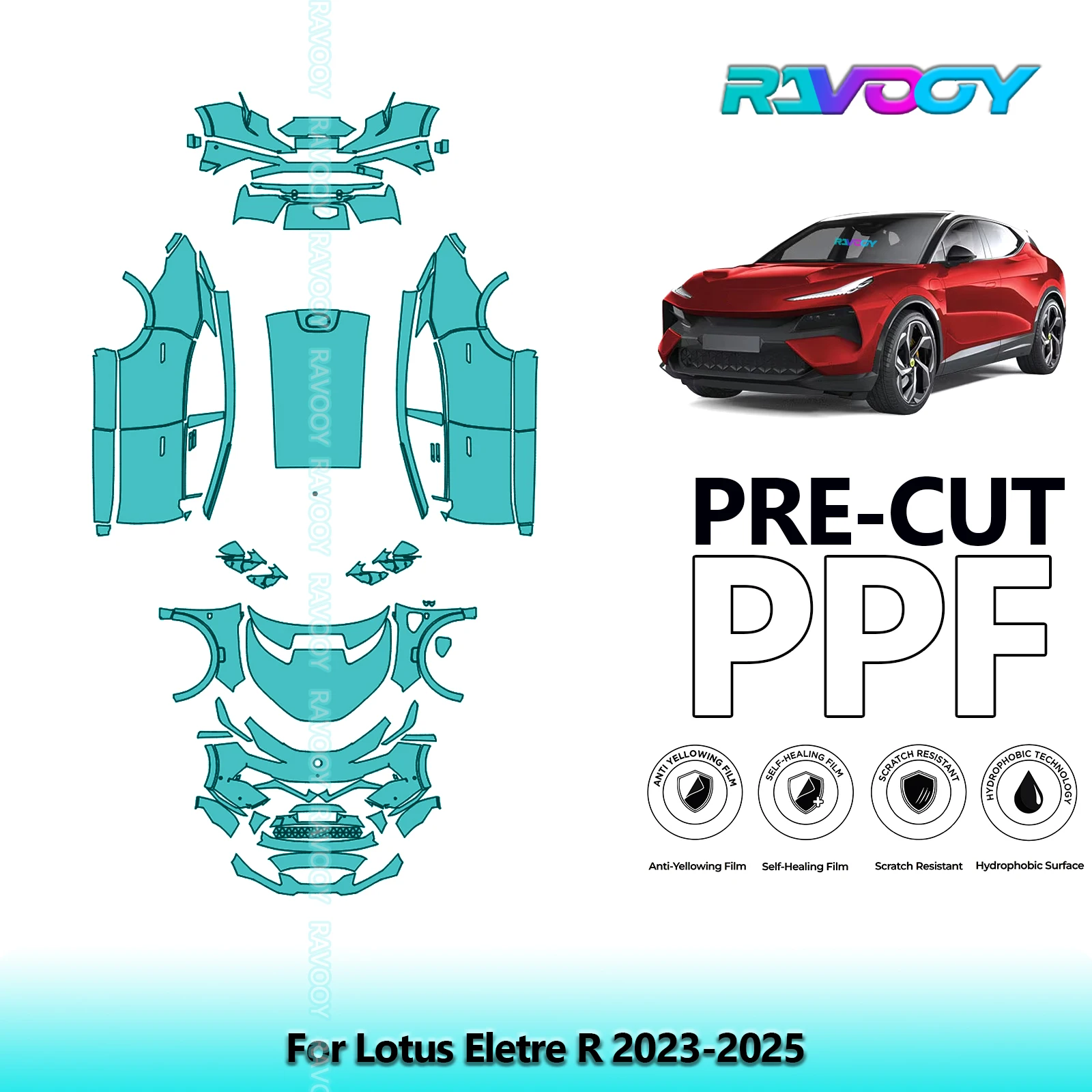 

8.5Mil Full Vehicle Precut PPF Paint Protection Film For Lotus Eletre R 2023-2025