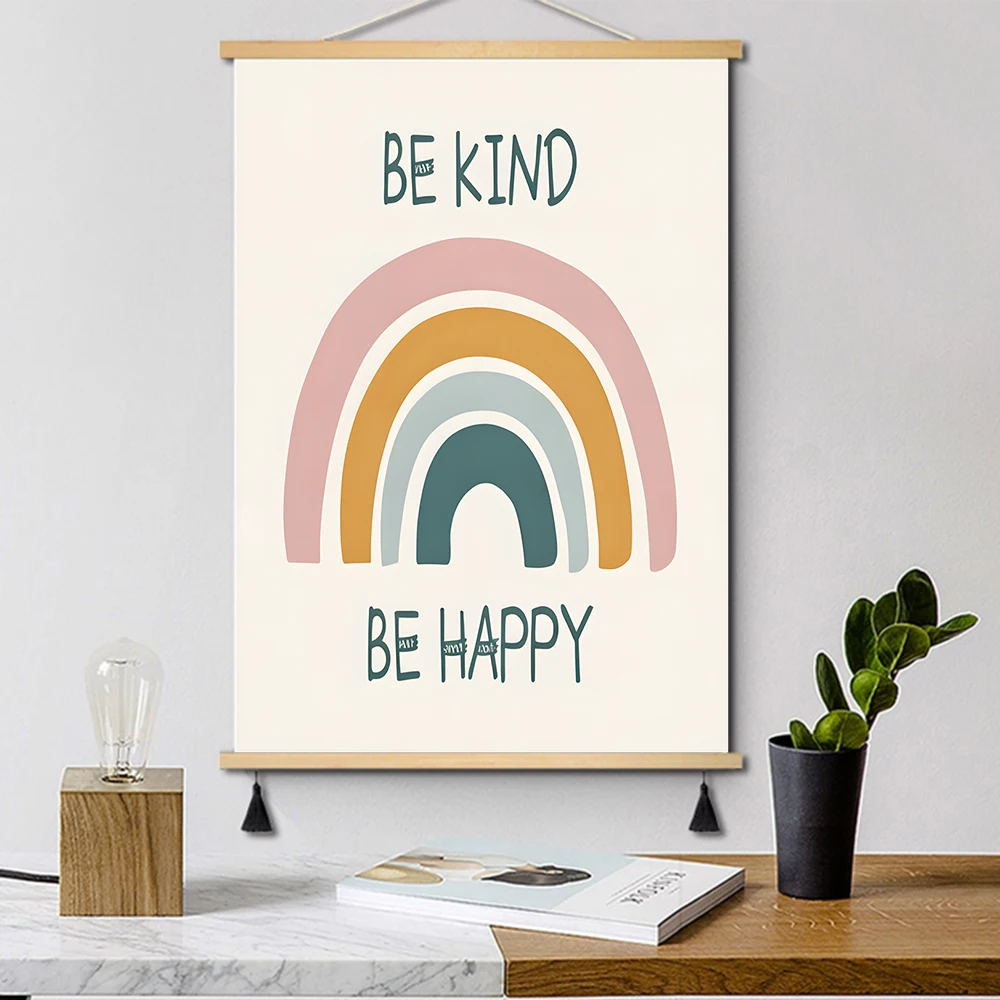 You Are My Sunshine Scrolls Wall Decor Boho Rainbow Nursery Decor Students,Alphabet Prints Rainbow Decor For Playroom No Frame